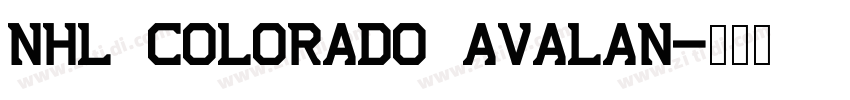 NHL Colorado Avalan字体转换